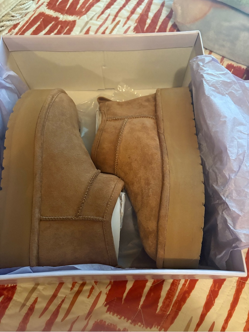 Madden Girl Tan Suede Platform Ankle Booties